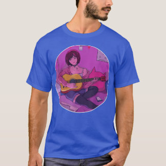Japanese Girl Guitar Anime Manga Graphic Art Japan T-Shirt
