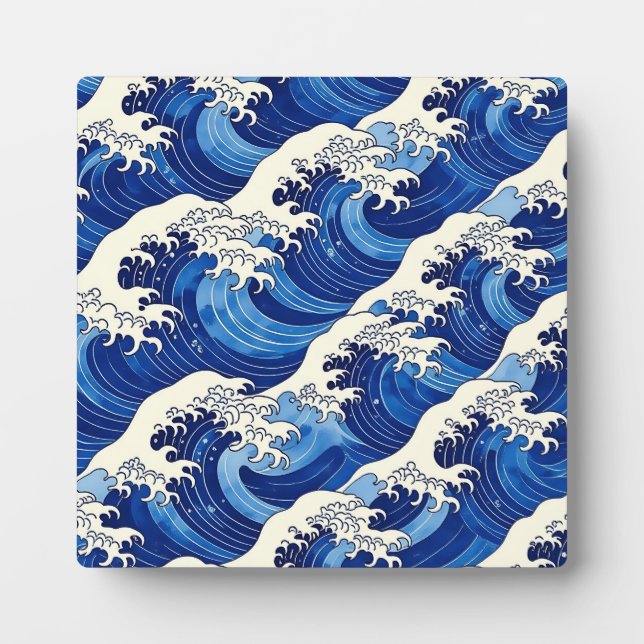 Japanese Great Wave Pattern Ocean  Fotoplatte (Vorderseite)