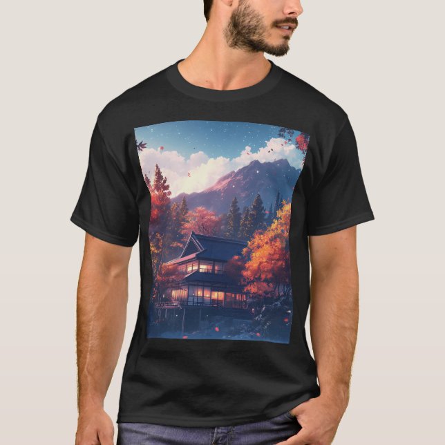 Japanese House In Mountains T-Shirt (Vorderseite)