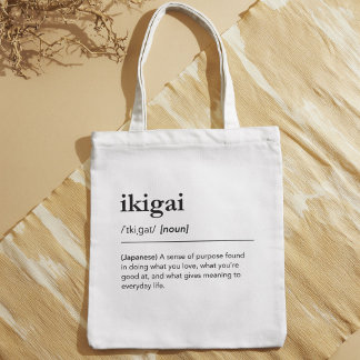 Japanese Ikigai Life Purpose Minimalist Definition Tragetasche