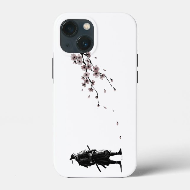 Japanese Ink Art Samurai & Sakura Case-Mate iPhone Hülle (Rückseite)
