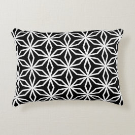 Japanese-Inspired Geometric Black and White  Dekokissen