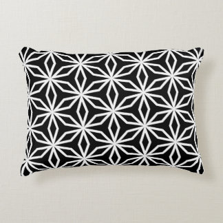Japanese-Inspired Geometric Black and White  Dekokissen
