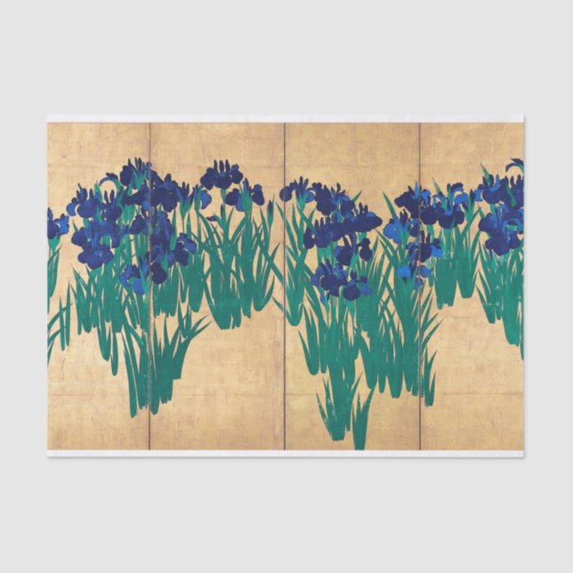 Japanese Irises, Ogata Kōrin Seidenpapier (Vorderseite)