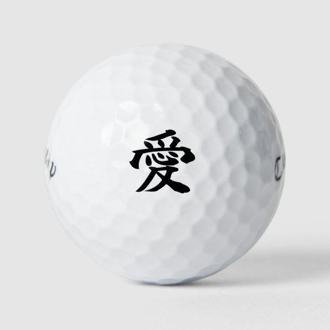 Japanese KANJI "AI" Golf ball (Vorderseite)