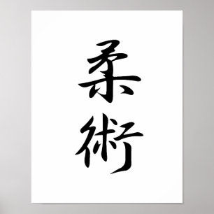 Japanese Kanji for Jujutsu - Juujutsu Poster