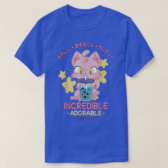 Japanese - Kawaii Cute Bubble Tea Cat Incredible A T-Shirt (Design vorne)