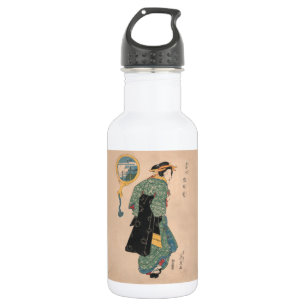 Japanese Kimono Woman Edelstahlflasche