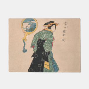 Japanese Kimono Woman Fußmatte
