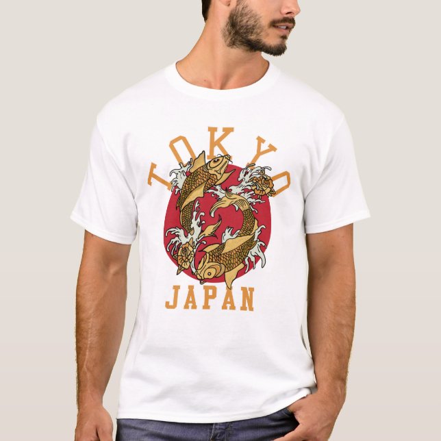 Japanese Koi Fish Tokyo T-Shirt (Vorderseite)