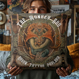 Japanese Monkey Dragon Tattoo Art, Tattoo Parlour Kissen