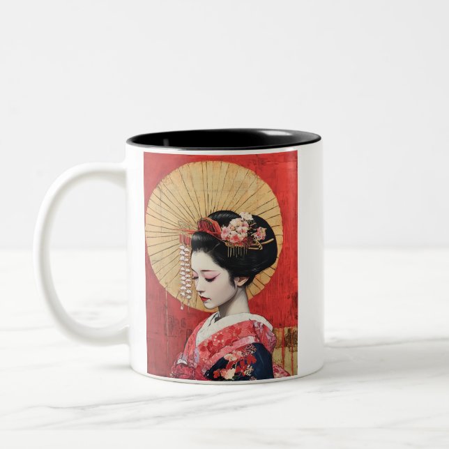 Japanese painting style GEISYA MAG05 Zweifarbige Tasse (Links)