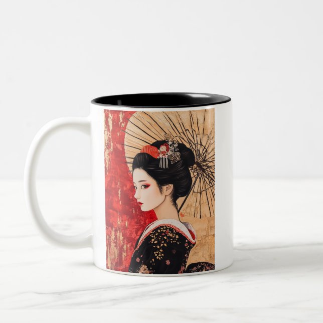 Japanese painting style GEISYA MAG10 Zweifarbige Tasse (Links)