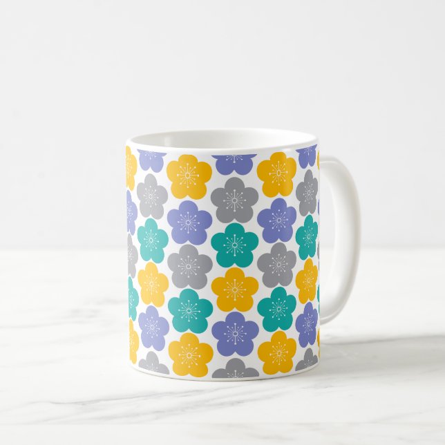 Japanese PlumBlossom　pop Kaffeetasse (VorderseiteRechts)