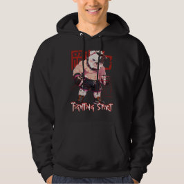 Japanese Retro Anime Bulldog MMA Mixed Martial Art Hoodie