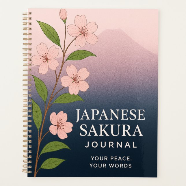 Japanese Sakura Journal: Nature-Inspired Notebook  Planer (Vorderseite)