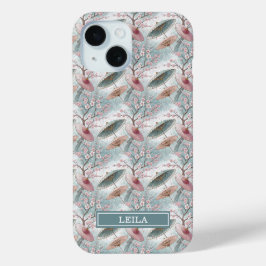 Japanese Sakura Umbrella Pattern Monogrammed Case-Mate iPhone Hülle