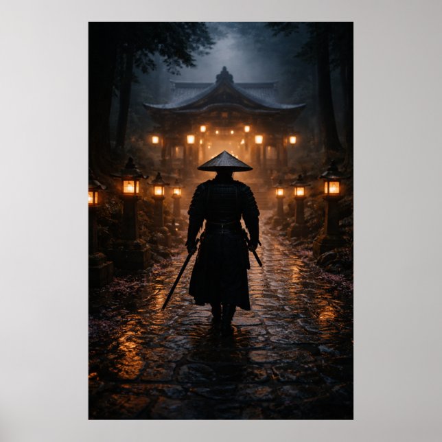 Japanese Samurai - Dark Theme Poster (Vorne)