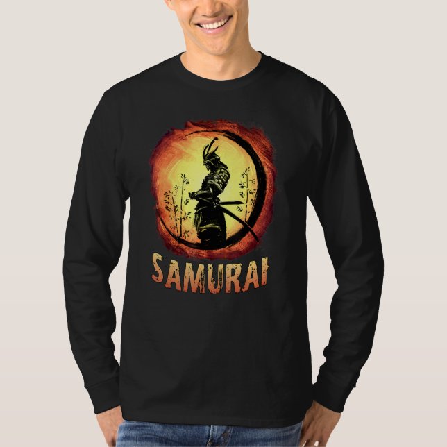 Japanese Samurai Katana Ancient Oni Ronin Asian Wa T-Shirt (Vorderseite)