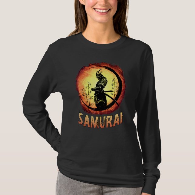 Japanese Samurai Katana Ancient Oni Ronin Asian Wa T-Shirt (Vorderseite)