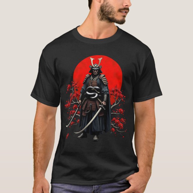 Japanese Samurai Warrior T-Shirt (Vorderseite)