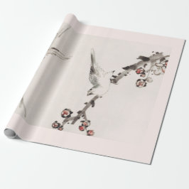 JAPANESE SPARROW CHERRY BLOSSOM Wrapping Paper Geschenkpapier