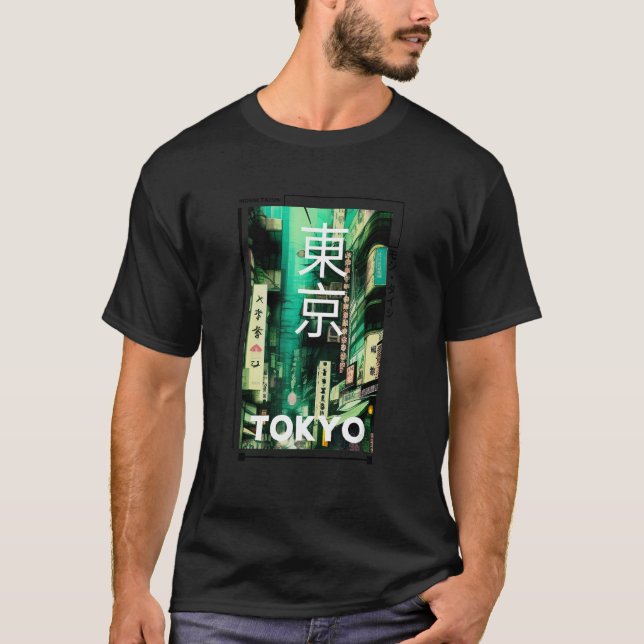 Japanese Streetwear Retro Vibes Aesthetic Tokyo Cy T-Shirt (Vorderseite)