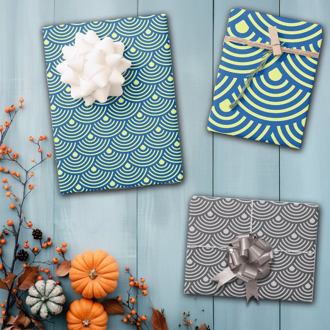 Japanese Style Fish Scales Pattern Geschenkpapier Set (Von Creator hochgeladen)