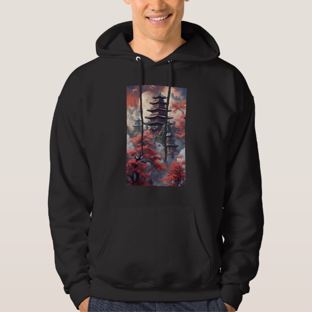 Japanese Temple Shrine Spirituality Hoodie (Vorderseite)