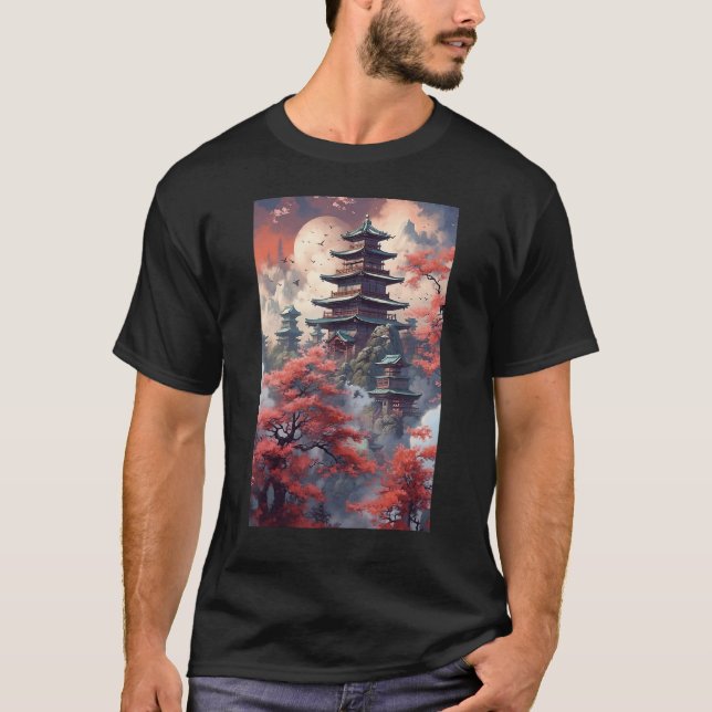 Japanese Temple Shrine Spirituality T-Shirt (Vorderseite)