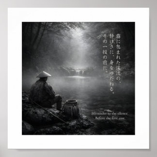 Japanese Tenkara Fishing Art Print Poster