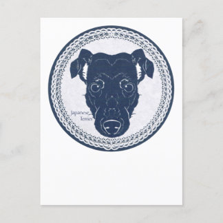 Japanese terrier paper-cutting /日本テリア・切り絵 トートバッグ postkarte