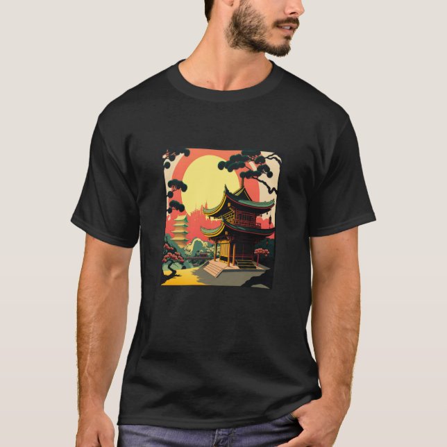 Japanese Tokyo Asian inspired retro 60u2019s style T-Shirt (Vorderseite)