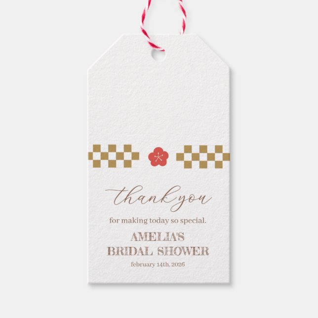 Japanese Touch Bridal Geschenkanhänger (Vorderseite)