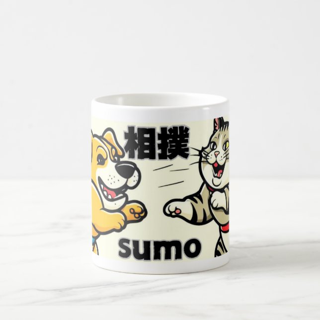 Japanese Traditional Animal Doc Cat Sumo Kaffeetasse (Mittel)