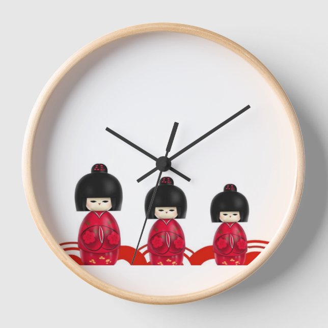 Japanese Traditional Beautiful Uhr (Vorderseite)