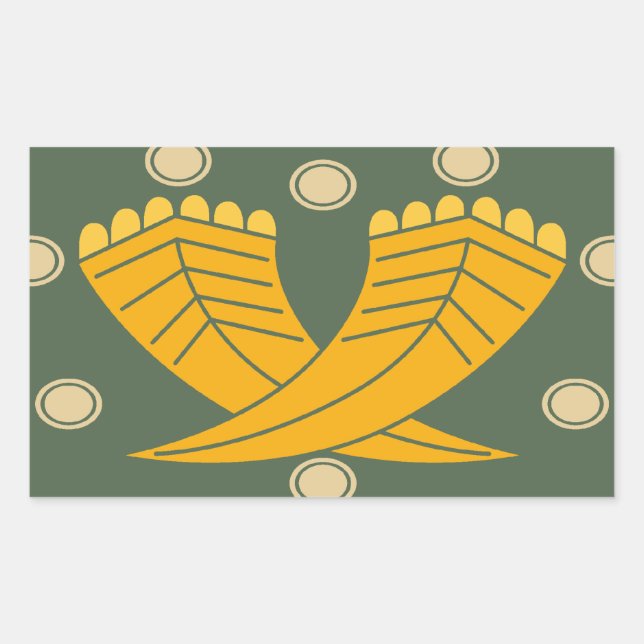 Japanese traditional pattern - CHOJI Rechteckiger Aufkleber (Vorderseite)