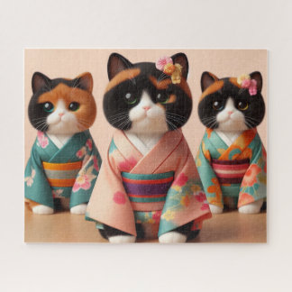 Japanese Traditional Vintage cat Puzzle