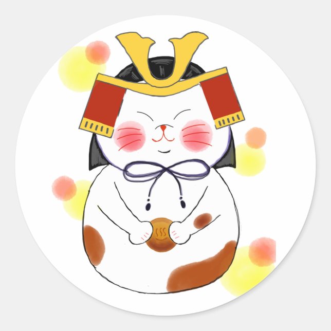 Japanese　Traditional　Vintage Runder Aufkleber (Vorderseite)