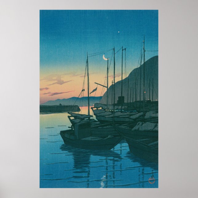 Japanese Ukiyo-e by Hasui Kawase "Morning in Beppu Poster (Vorne)