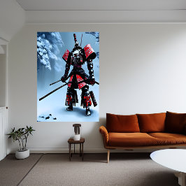 Japaneses Mech Samurai | AI Art Poster