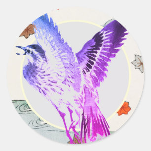 JAPANESISCHE BIRD-Aufkleber Runder Aufkleber