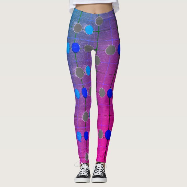 JAPANESISCHE DESIGN DOT PINK Leggings (Vorderseite)