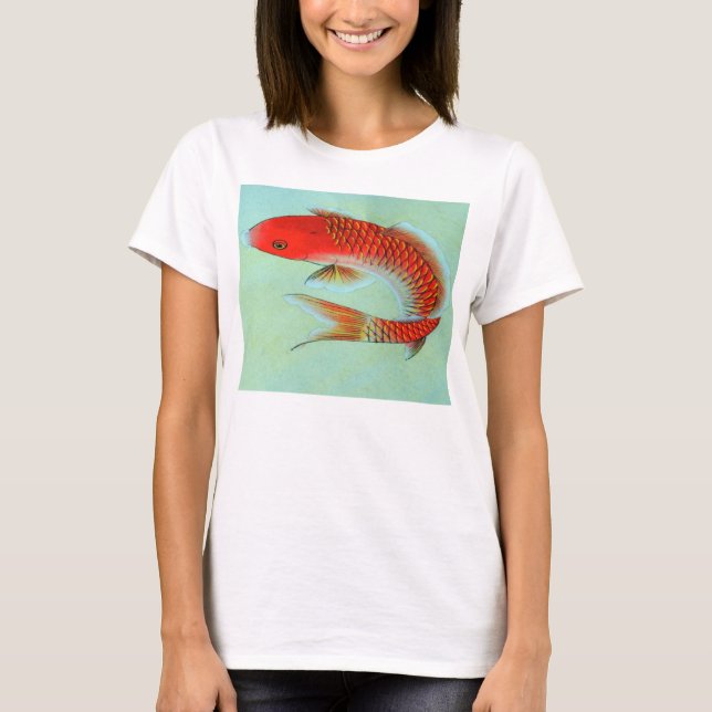 JAPANESISCHER FISH T - Shirt PLUS GRÖSSE YOGA WEAR (Vorderseite)
