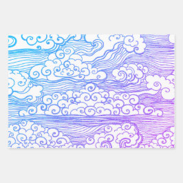 JAPANESISCHES BERGDRUCKEN-Set Geschenkpapier Set