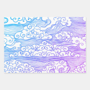 JAPANESISCHES BERGDRUCKEN-Set Geschenkpapier Set