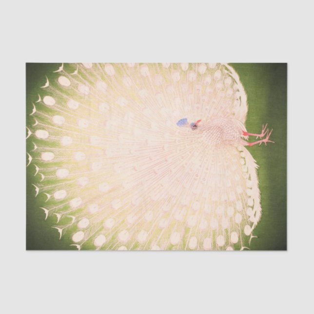 JAPANESISCHES PEACOCK Tissue Paper Seidenpapier (Vorderseite)