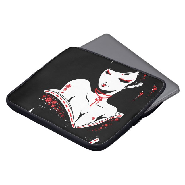 _japanesque_red laptopschutzhülle (Vorne Oben)