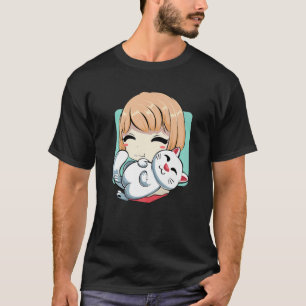 Japanisch Anime Girl Cat Kitten Animation Cosplay  T-Shirt