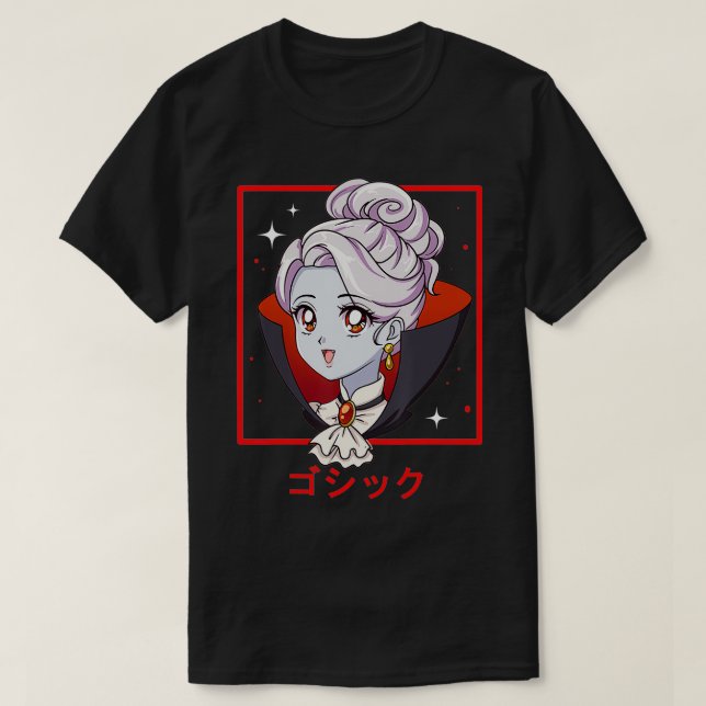 Japanisch Anime Girl Punk Evil Manga Pastel Menher T-Shirt (Design vorne)